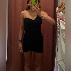 Blue Blush One Shoulder Mini Dress